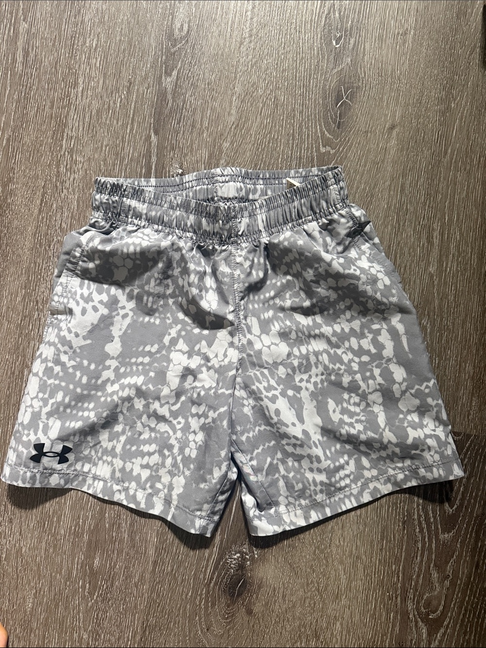 Under Armour Light Gray Camo Workout Shorts